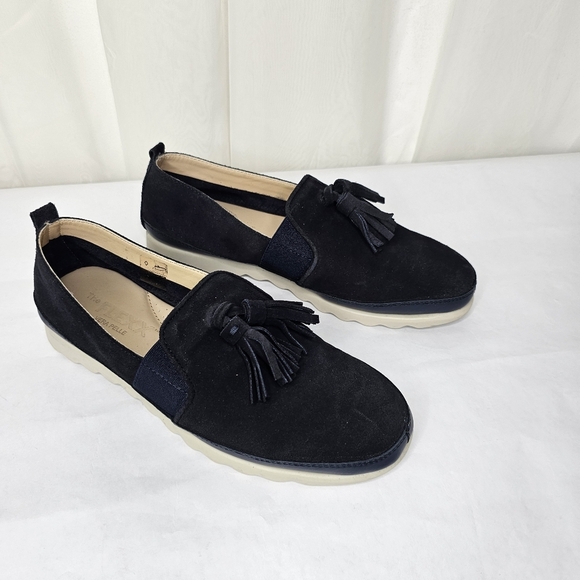 The FLEXX Jazz Navy Suede Leather Tassel Loafers Size 7.5 - Picture 2 of 12